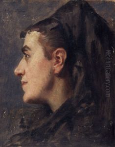 Spanish Woman (study) by Augustin Feyen-Perrin
