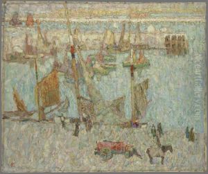 Ostend Harbour by Constant Permeke