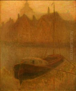 Boat on the Canal (Morning) by Henri Le Sidaner