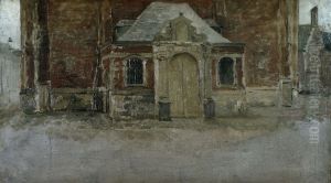 The Entrance to Saint Elizabeth's Church in Ghent by Jean Delvin
