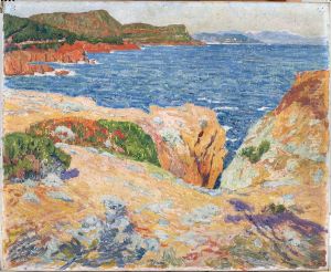 Middag in Esterel (Cote d'Azur) by Emile Claus