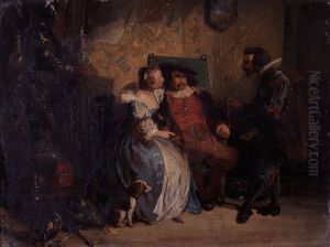 The Necklace (sketch) by Egide Charles Gustave Wappers