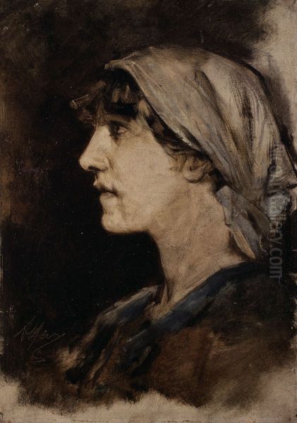 Young Woman in Profile (study) - view 1
