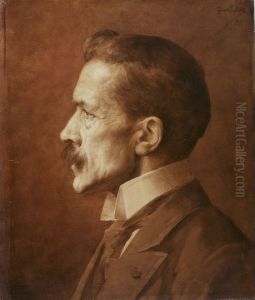 Portrait of Albert Van der Straeten, the King's Prosecutor by Theophile Marie Francois Lybaert