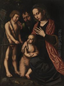 De Heilige Familie en Johannes de Doper als kind