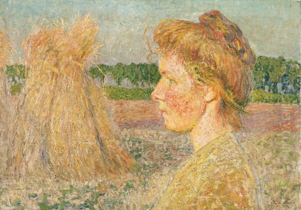 Profile of a Woman and Wheatsheaves - view 1