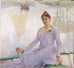 Portrait of the Artist Anna De Weert by Emile Claus