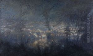 Houffalize by Night by Adriaan Jozef Heymans