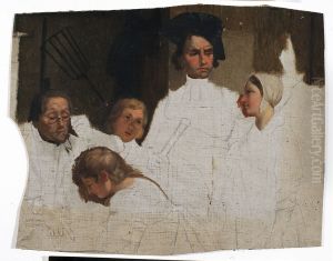 Heads of Men and Women (study)