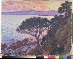 Pine-Tree near the Mediterranean Sea at Sunset by Theo van Rysselberghe