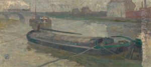 View of the Stropbrug in Ghent by Gustave De Smet