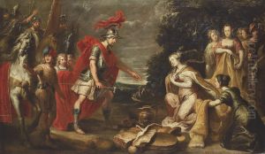 David And Abigail by Pieter Casteels