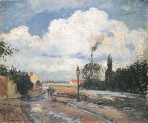 Apres la pluie, quai a Pontoise