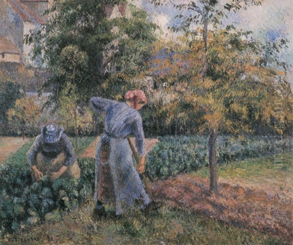 Peasant Woman Digging, the Jardin de Maubuisson, Pontiose - view 1