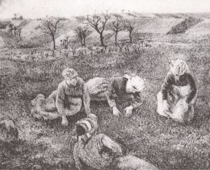 Les Sarcleuses, Pontoise by Camille Pissarro