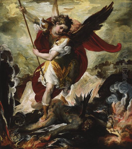 The Archangel Michael overthrowing Lucifer - view 1