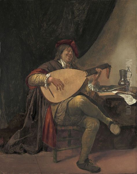 Selbstportrat als Lautenist - view 1