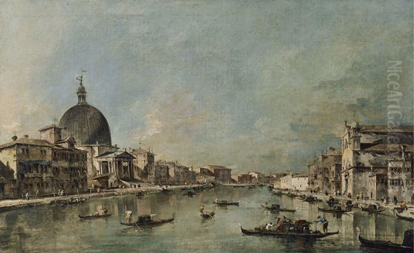 Grand Canal with San Simeone Piccolo and Santa Lucia - view 1