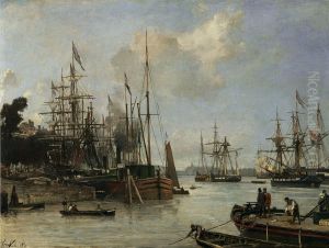 Vista del puerto en Rotterdam
