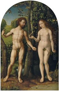 Adam and Eve by Jan Gossaert