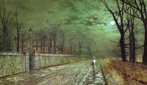 A Moonlit Evening by John Atkinson Grimshaw