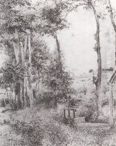 The Sluice Gata at Le Moulinard, Osny by Camille Pissarro