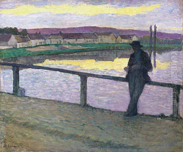 Sunset on Pont-Aven (Young Man in front of the Sea) - view 1