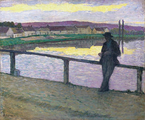Sunset on Pont-Aven (Young Man in front of the Sea)