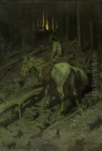 Senal de fuego apache by Frederic Remington