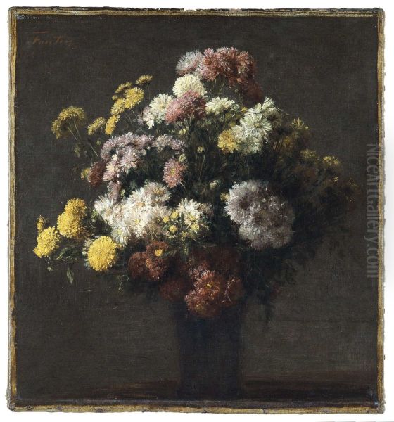 Vase with Chrysanthemums - view 1