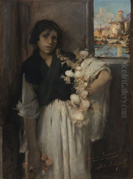 Vendedora veneciana de cebollas - view 1