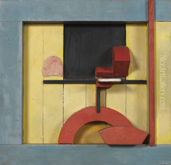 Merz 1925, 1. Relief in the Blue Square - view 1