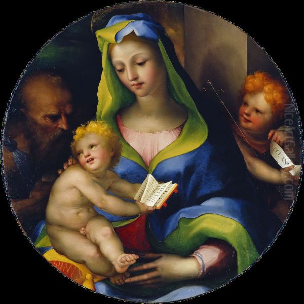 The Virgin and Child with the Infant Saint John and Saint. JeromeEspanol:La Virgen y el Nino con san Juanito y san JeronimoItaliano:La Vergine e il Bambino con San Giovanni e San GerolamoFrancais :Vierge a l'Enfant avec saint Jerome et saint Jean Baptiste - view 1