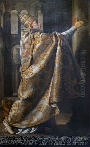 Pope Urban II consecrating the Basilica Saint-Sernin de ToulouseFrancais:Le Pape Urbain II consacrant la Basilique Saint-Sernin de ToulouseItaliano:Papa Urbano II consacrando la Basilica Saint-Sernin de Toulouse by Antoine Rivalz
