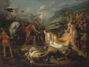 Abigail Bringing a Gift to David by Simon de Vos
