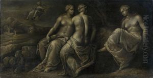 Psyche and hers Sisters by Polidoro Da Caravaggio (Caldara)