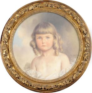 Portrait De Fillette by Ernest Castelein