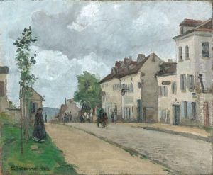 Street in Pontoise (Rue de Gisors) by Camille Pissarro