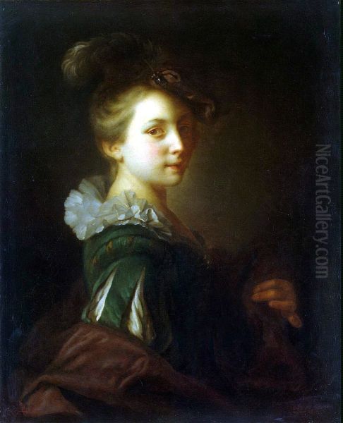 Young Woman in Theatrical Costume - view 1