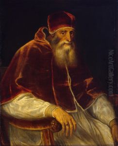 Portrait of Pope Paul III by Titianand workshop
