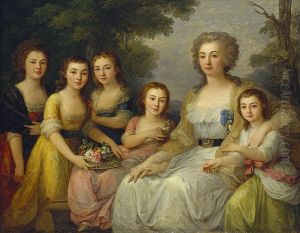 Portrait of Countess A.S. Protasova with her Nices Portrait of Countess A.S. Protasova with her Nices
