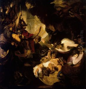 The Infant Heracules Strangling Serpents in his Cradle
