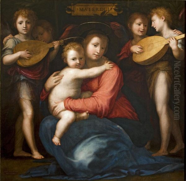 Madonna and Child with Four Angels - view 1