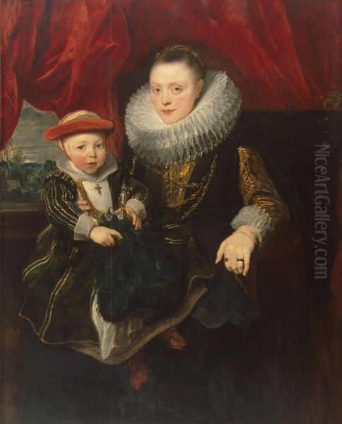 Portrait of a Young Woman with a Child - view 1