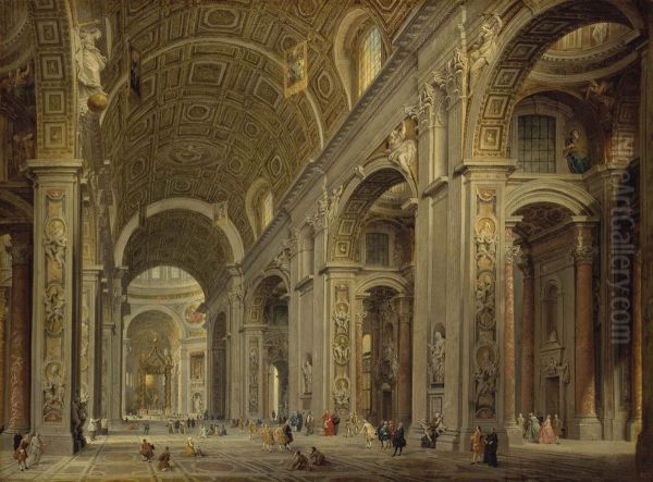 Interior of St Peter's in Rome - view 1