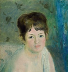 Head of a Woman by Pierre Auguste Renoir