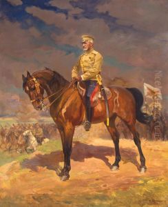 Portrait of Grand Duke Nikolai Nikolayevich (the Younger) on Horseback