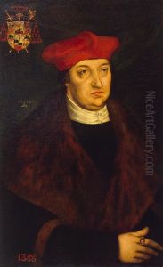 Portrait of Cardinal Albert of Brandenburg by Lucas Cranach the Elder