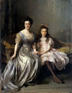 Portrait of a Lady and her Daughter (Portrait of Anya and Lanya) by Philip de Laszlo