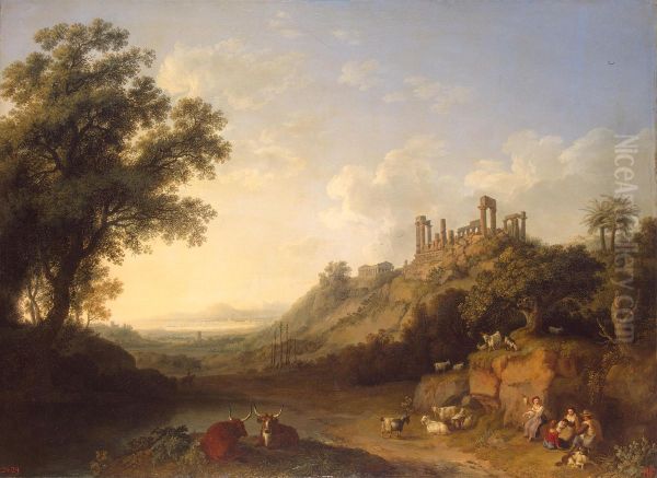 Original titleLandschaft mit Tempelruinen auf Sizilien - view 1